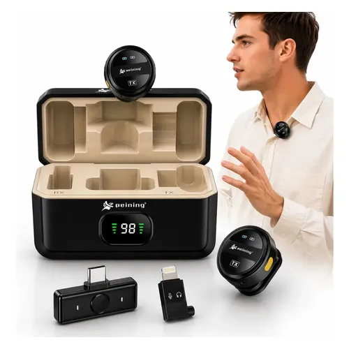 MICROFONE DE LAPELA SEM FIO 